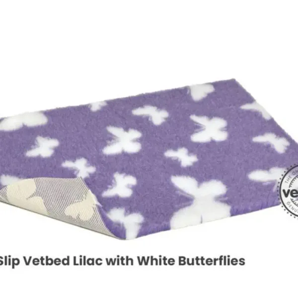 Vetbed Lilac with White Butterflies 75X100 cm, Petlife